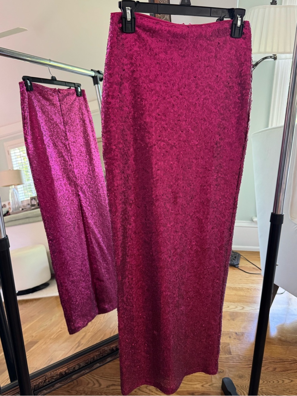 Forever 21 Fuchsia Sequin Maxi Skirt